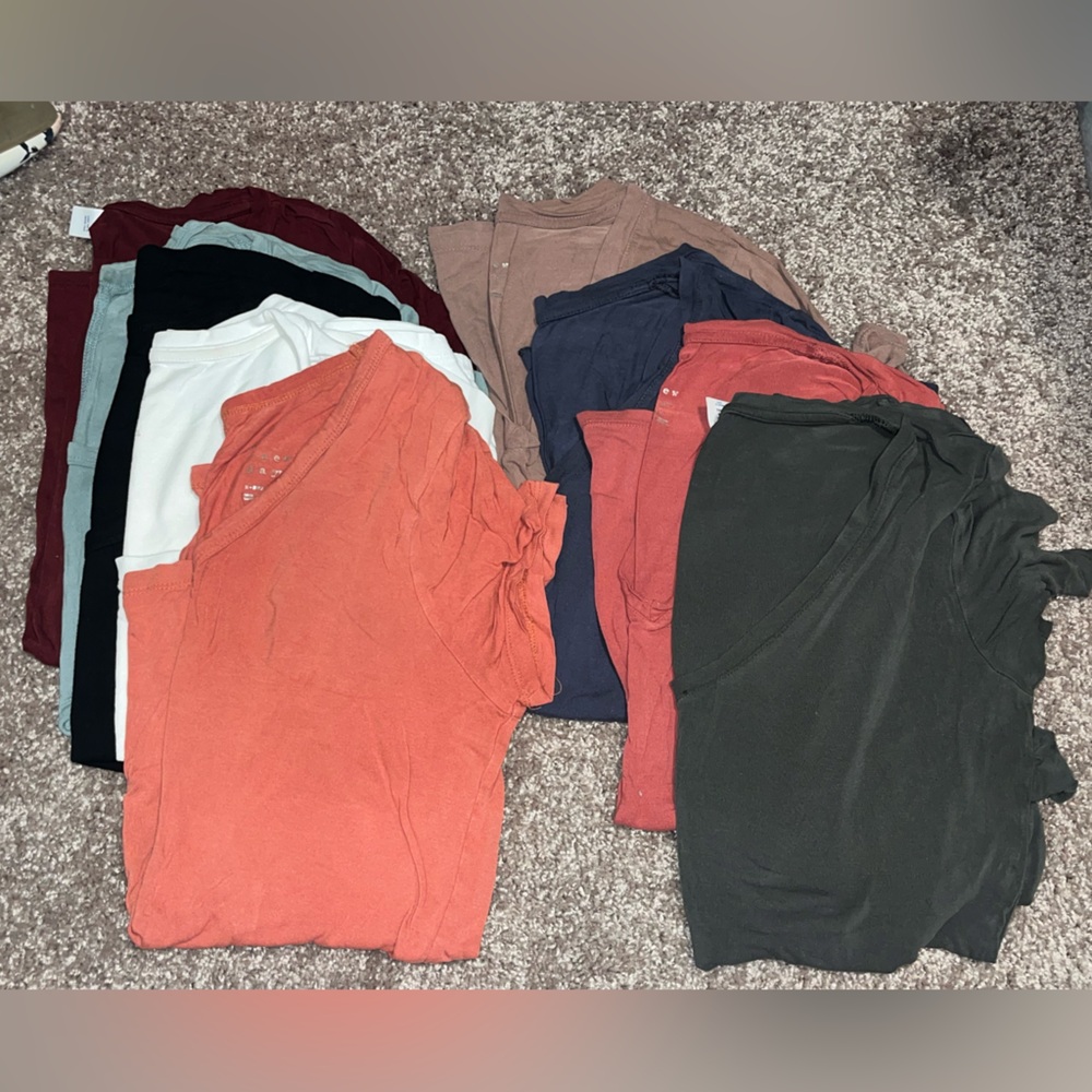 9 T-Shirt bundle! a New Day and Old navy luxe, Short Sleeve Tops, Sz XS/S GUC